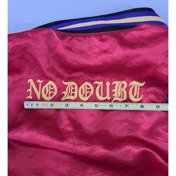 Vintage No Doubt Gwen Stefani Red Varsity Jacket  Women’s Sz L/XL Rock 90s READ! - Picture 13 of 16
